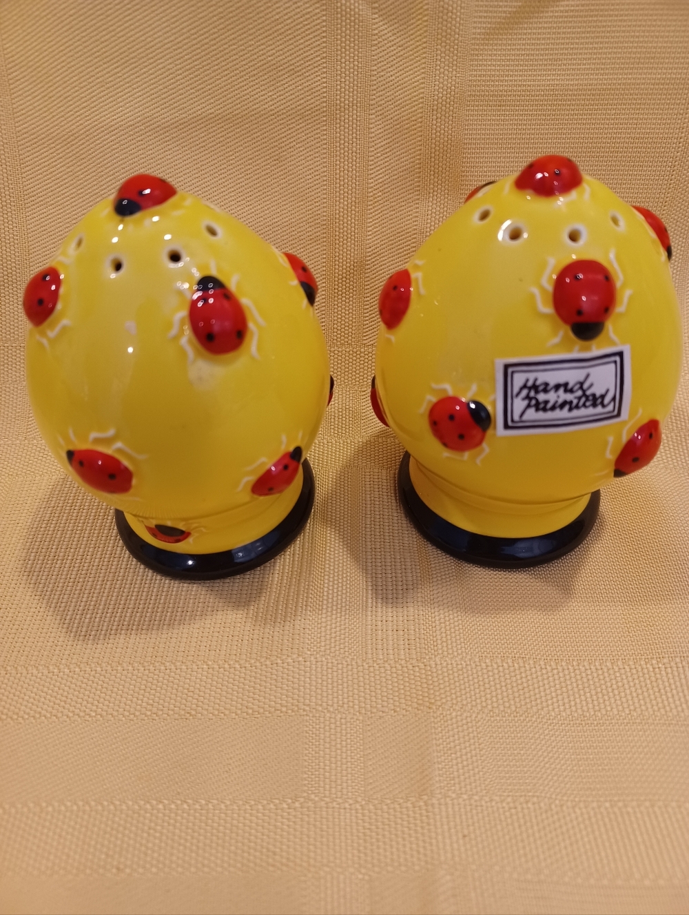 Vintage Department 56 Ladybug  Salt And Pepper Shaker Set  .